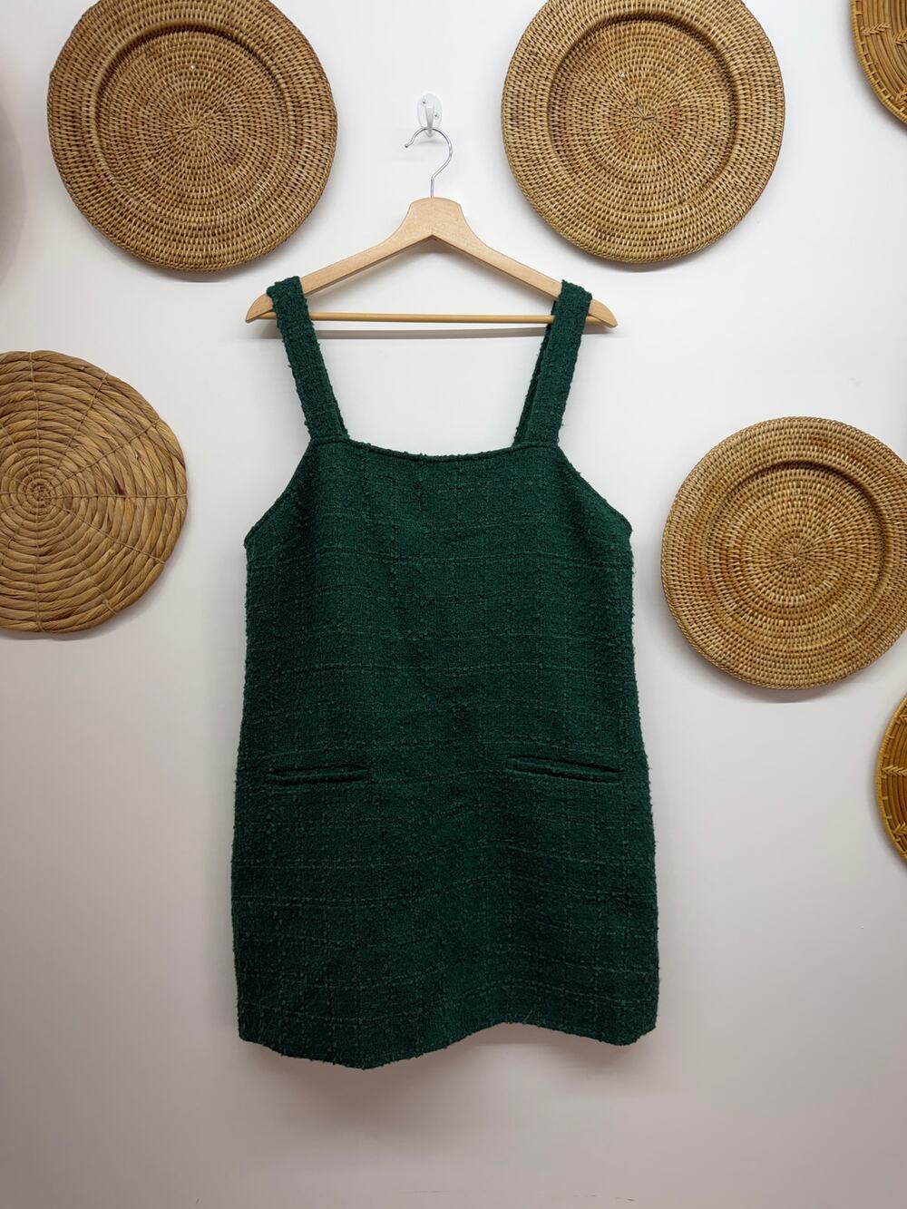 Abercrombie Green Tweed Mini Dress Large